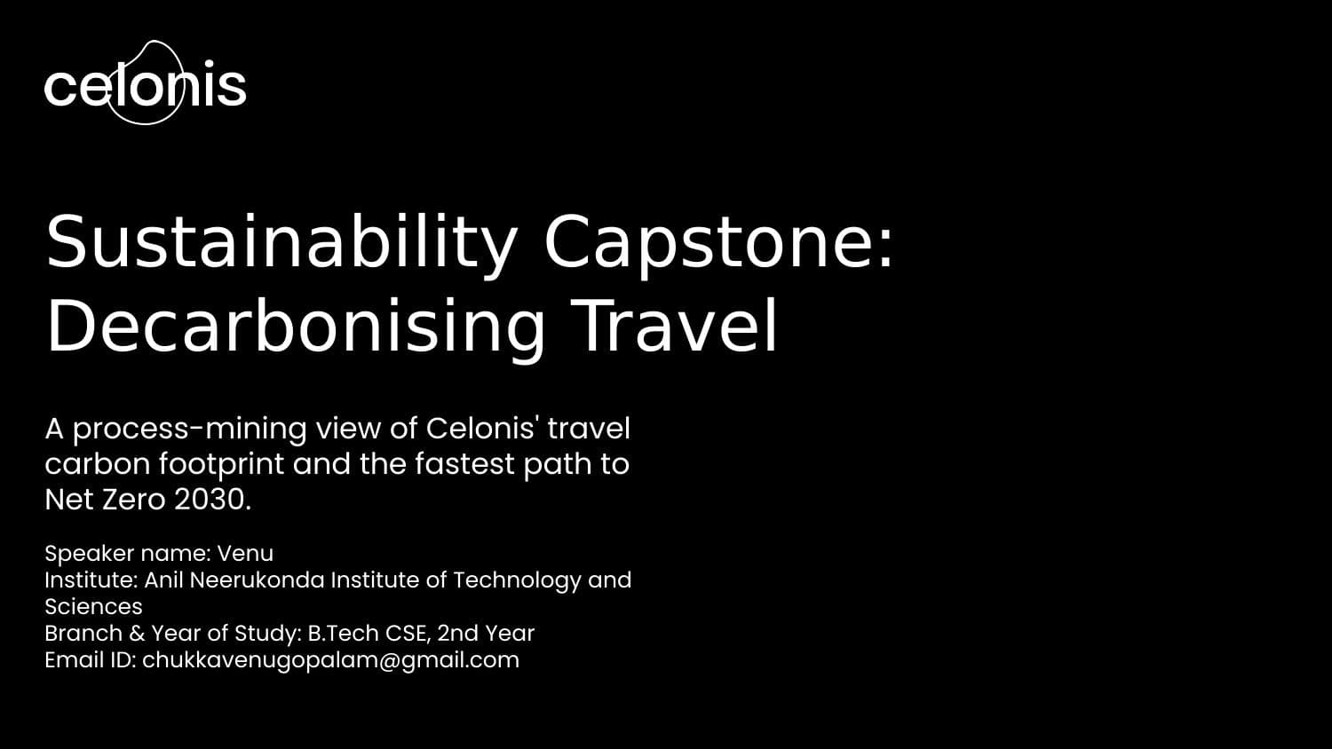 Sustainability Capstone: Decarbonising Travel